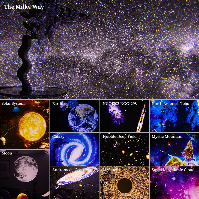 Proiettore Galaxy Con Luce Notturna E Cielo Stellato 360 Gradi Per Camera Da Letto Dei Bambini Regalo San Valentino