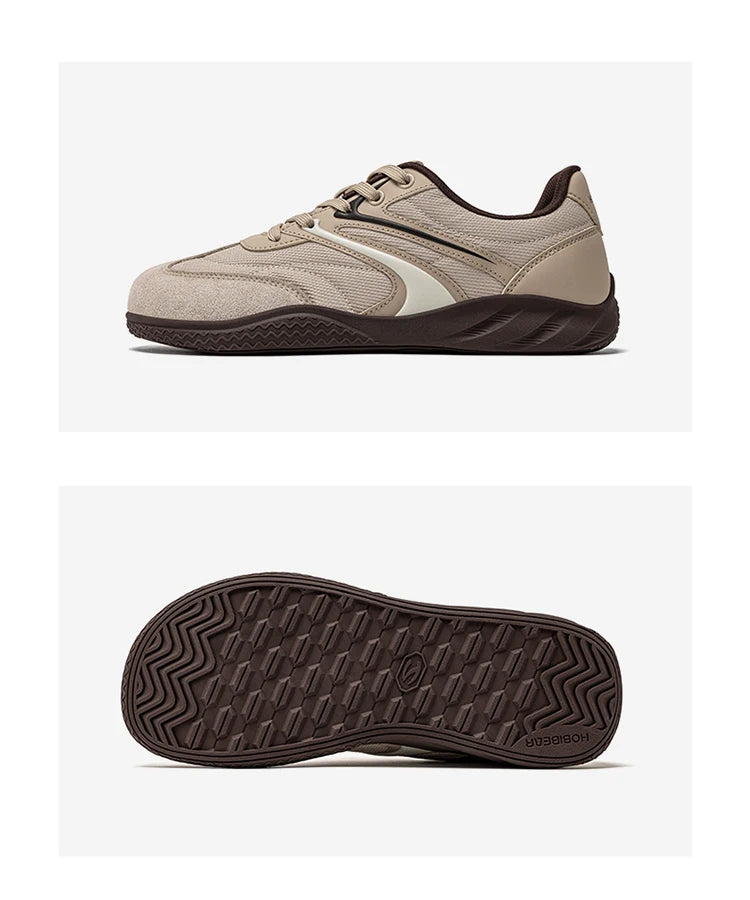 Hobibear Scarpe Minimaliste In Pelle Sintetica A Calzata Larga Sneakers Retro Allacciate Per Uomo E Donna Traspiranti
