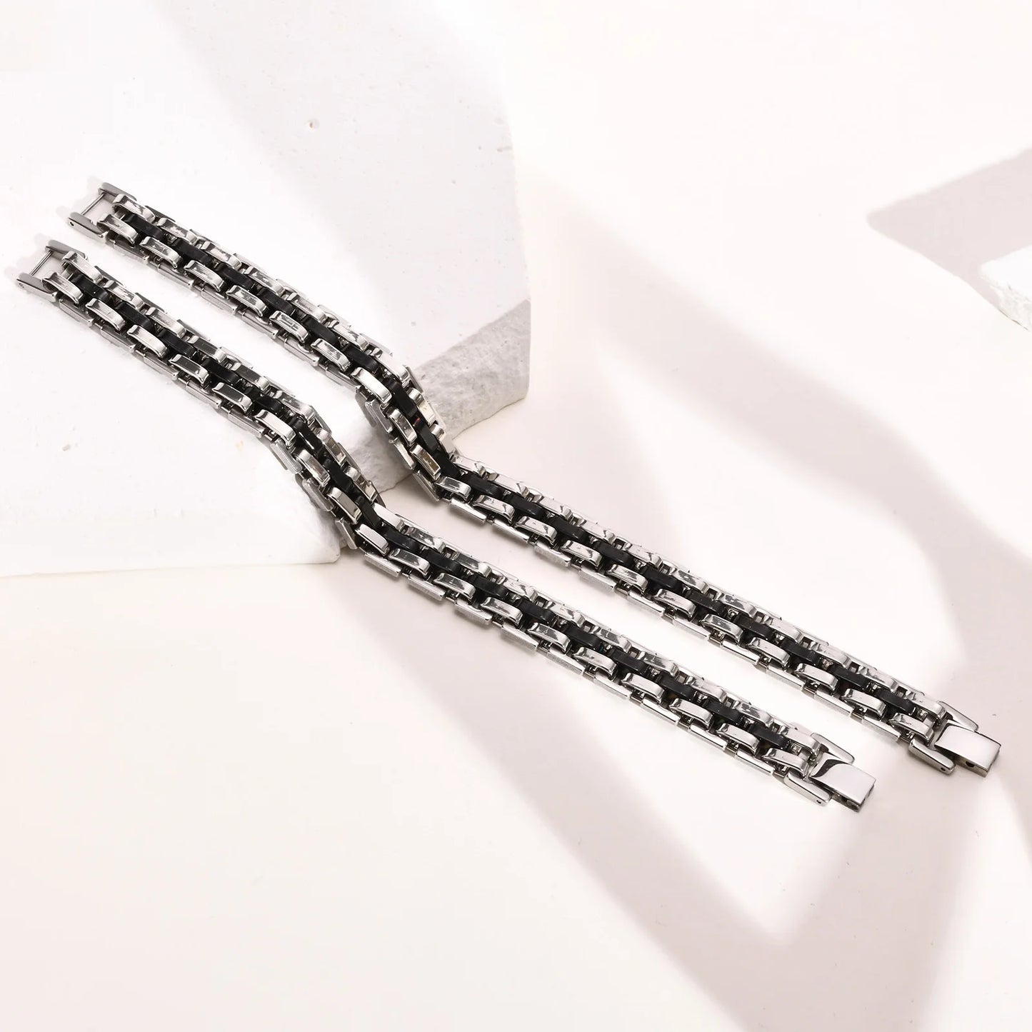Braccialetto A Catena Con Cinturino Alla Moda In Acciaio Inossidabile Per Uomo 10 Mm Regalo Festa Del Papà