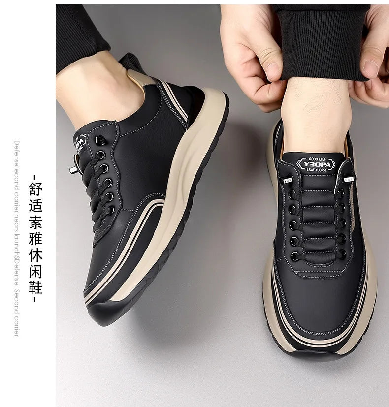 Scarpe Da Uomo Slip On In Pelle Impermeabili Antiscivolo Leggere Traspiranti Mocassini Casual Allingrosso