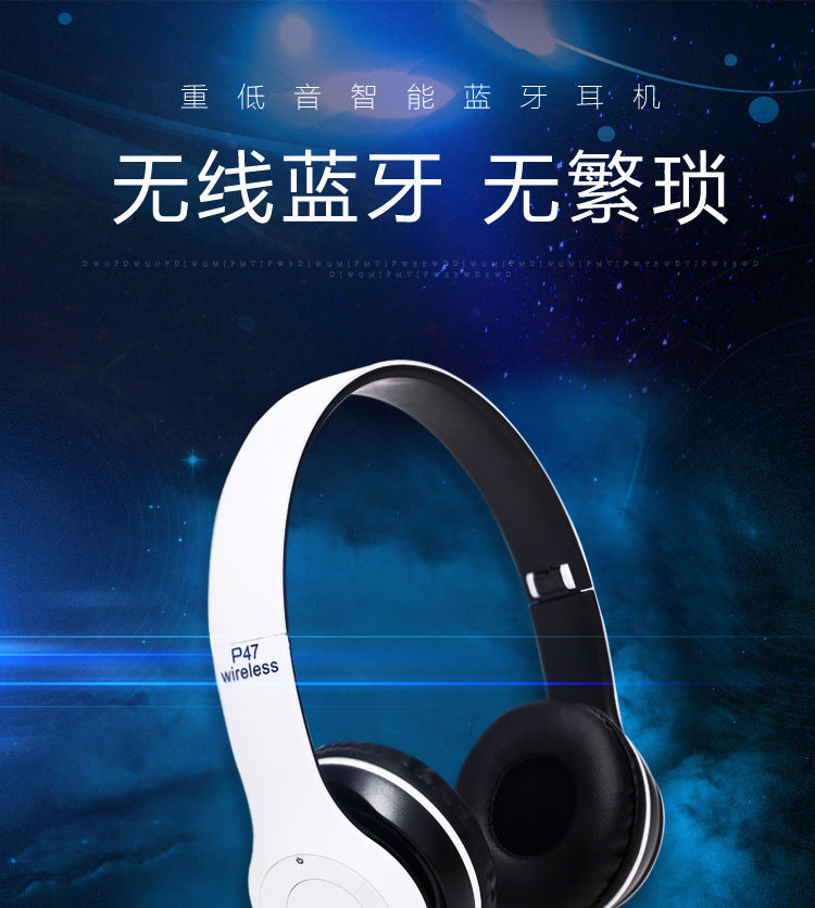 Auricolare Bluetooth P47 5.0 Pieghevole Senza Fili Per Giochi Wireless Compatibile Con iPhone Xiaomi Android