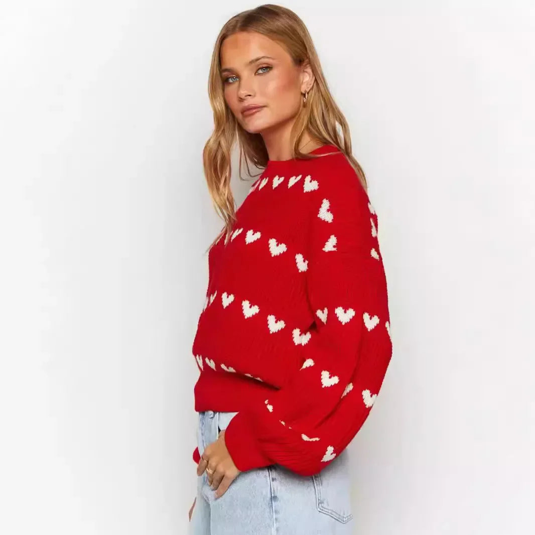 Maglioni Lavorati A Maglia Per Donne In Due Colori Jacquard Collo Rotondo Pullover Trend 2026 Nuovi
