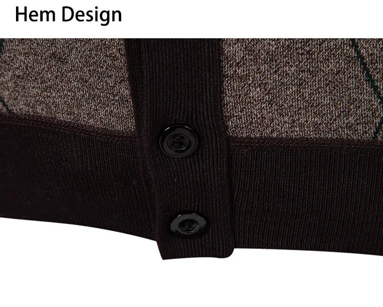 Gilet Da Uomo Con Scollo A V Senza Maniche In Maglia Lavorata Con Bottoni E Fodera In Pile Per Autunno Inverno