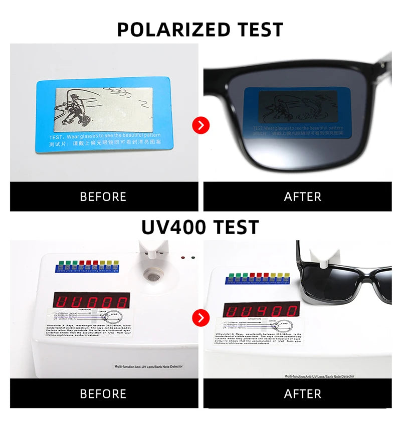 Occhiali Da Sole Polarizzati Quadrati Neri Classici Da Uomo Blu A Specchio Moda Unisex Vintage UV400