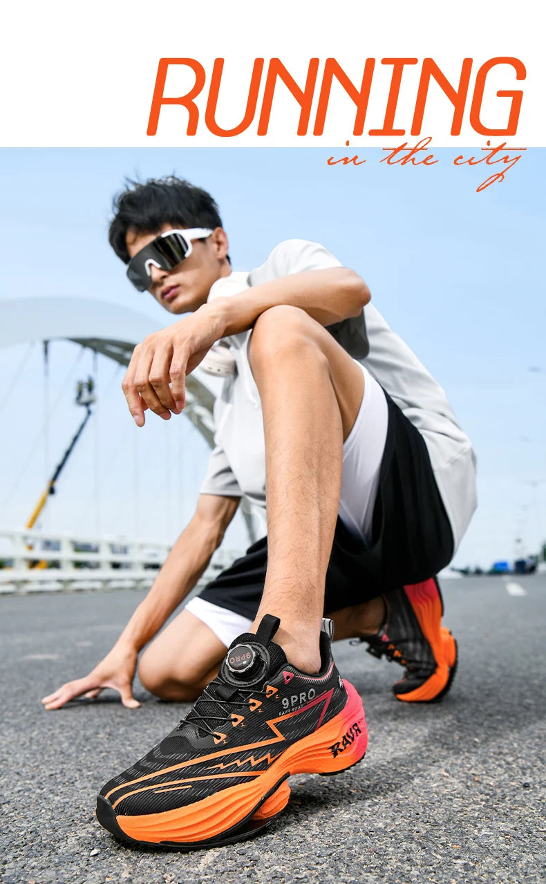 Letcomfit Scarpe Da Corsa Uomo 2025 Ammortizzazione Piastra Carbonio Scarpe Da Ginnastica Maratona Leggere Antiscivolo