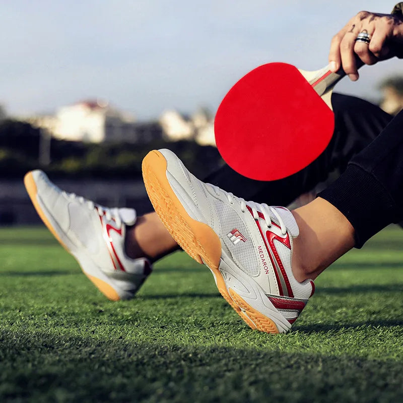 Quaoar Nuove Scarpe Da Ping Pong Professionali Per Uomo E Donna Antiscivolo Leggere Sneakers Da Badminton Blu Rosse