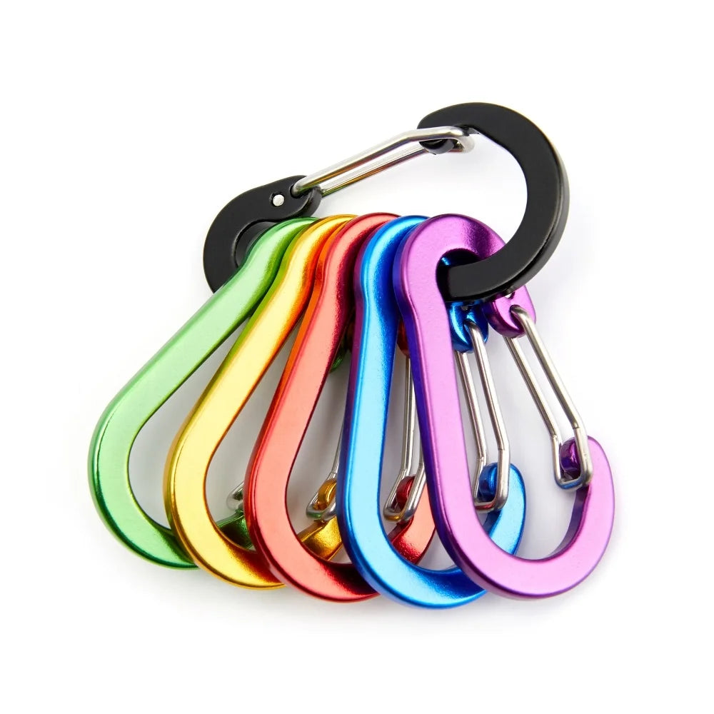 Moschettone Clip Set Sei Dodici Pezzi Turistico Piccoli Ganci Pesca All'aperto Campeggio Ciclismo Portachiavi Fibbie