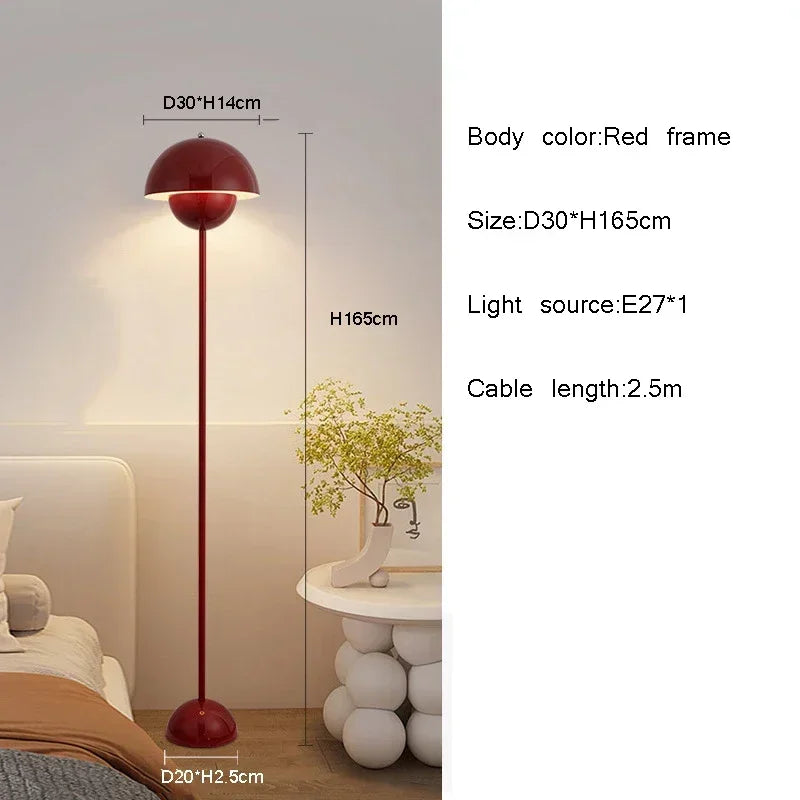Lampada Da Terra A Forma Di Fungo Con Bocciolo Di Alta Qualità In Stile Classico Con Attacco E27 Per Soggiorno E Letto