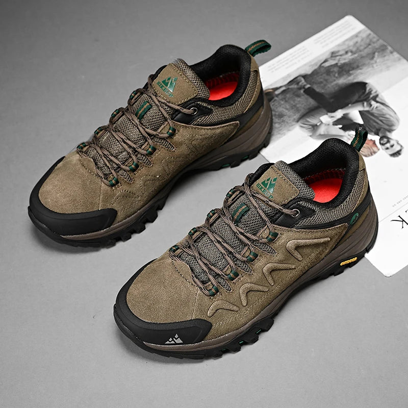 Hikeup Scarpe Da Uomo In Pelle Impermeabili Da Lavoro Invernali Antiscivolo Lusso Moda Stivali Da Uomo