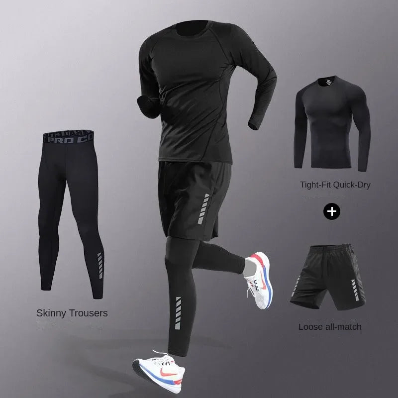 Completo Da Uomo In Fibra Ghiaccio Ad Asciugatura Rapida Set Per Corsa Fitness Maratona Ciclismo Allenamento
