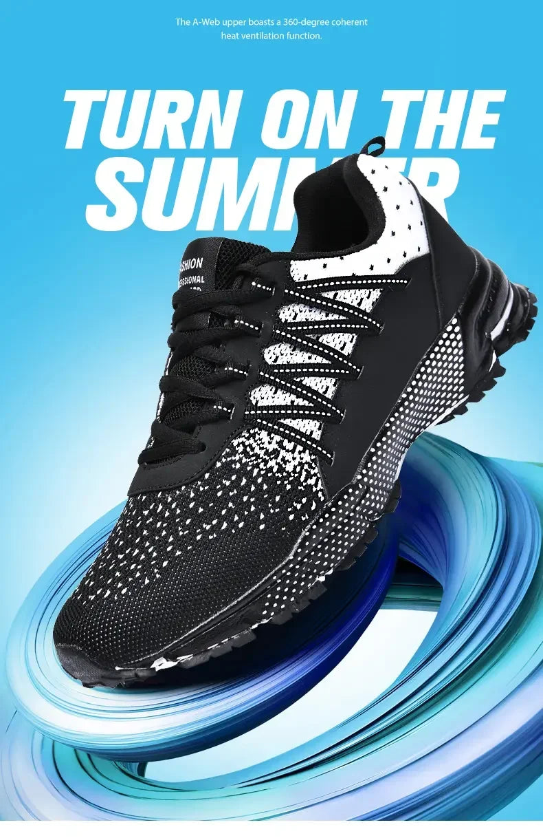 Scarpe Sportive Da Corsa Traspiranti In Mesh Con Suola Spessa Bianco Nero Coreane Per Giovani Passeggio Primavera Estate