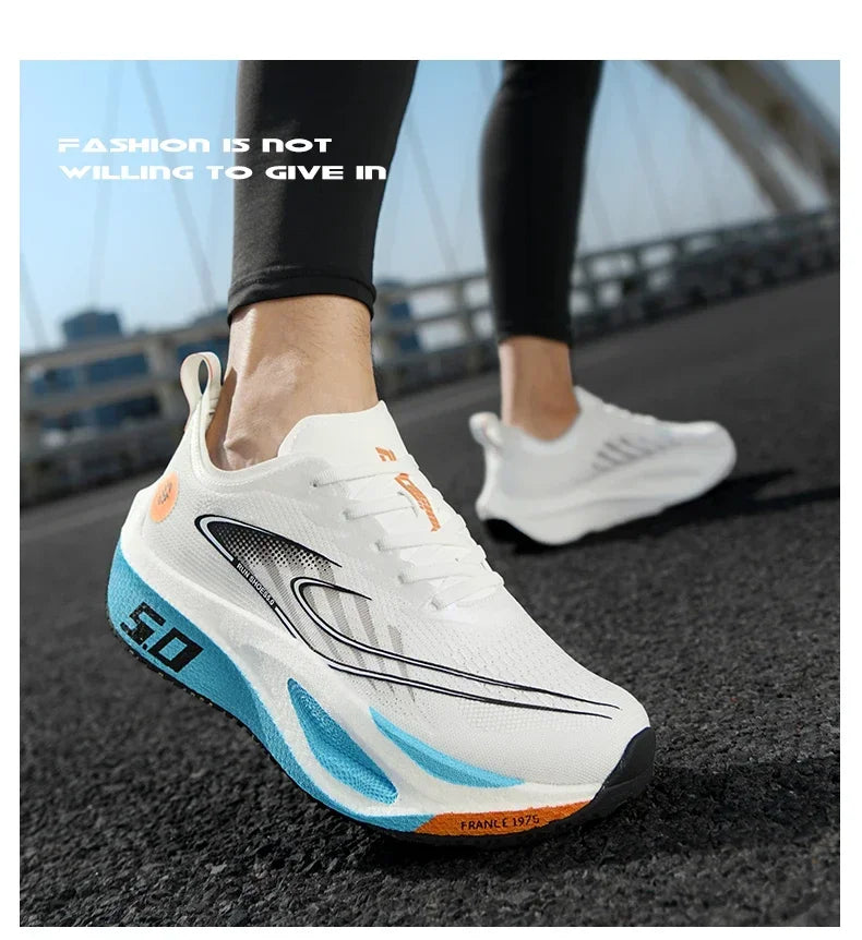 Scarpe Da Corsa 2025 Con Piastra In Carbonio Traspiranti Con Cuscino Di Rimbalzo Leggero Per Maratona Professionale