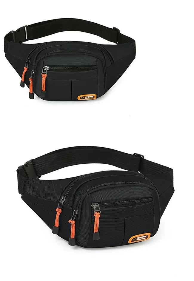 Marsupio Impermeabile Oxford Unisex Grande Capacità Cintura Porta Oggetti Multifunzionale Resistente All Usura