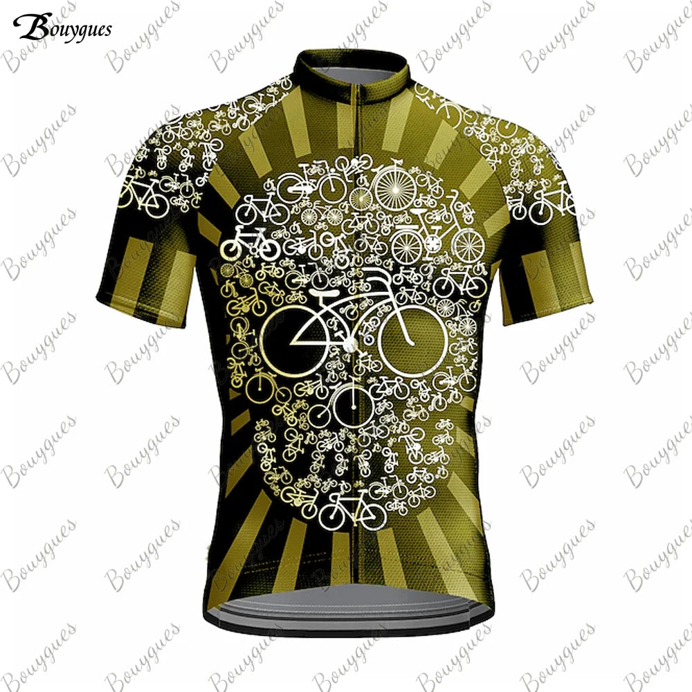 Maglia Ciclismo Uomo 2023 Skull MTB Maillot Abbigliamento Bicicletta Traspirante Asciugatura Rapida Tasche Antisudore