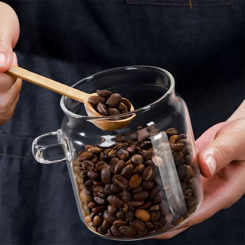 JUSTINLAU Barattoli In Vetro Sigillato Per Cereali E Chicchi Di Caffè Con Cucchiaio E Spezie Da Cucina 400ml 600ml 900ml