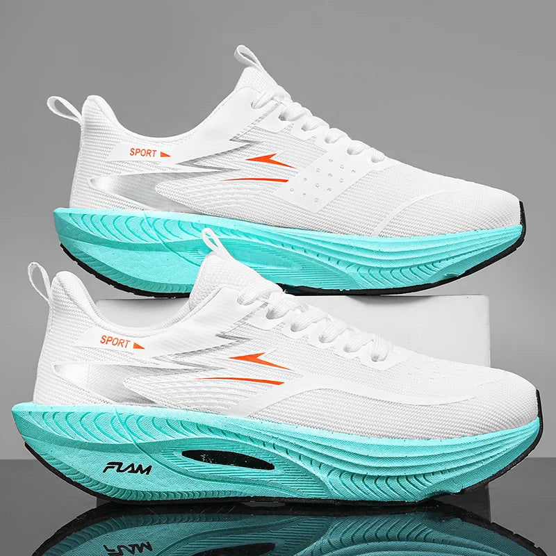 Scarpe Da Corsa Uomo Sneakers Antiscivolo Ammortizzate Con Piastra In Carbonio Per Allenamento E Tennis In Mesh 2026