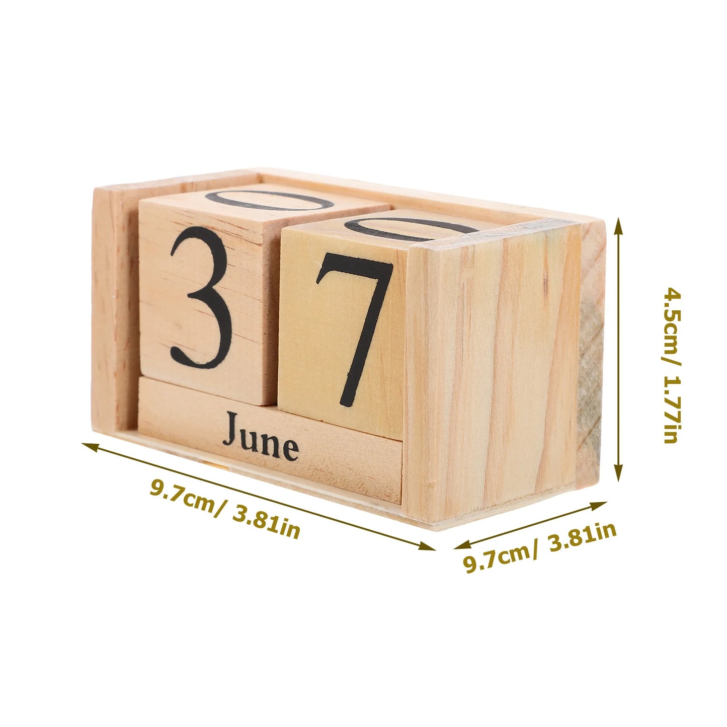 Calendario Da Tavolo 2025 In Blocco Di Legno Perpetuo Decorativo Elegante Per Uso Domestico