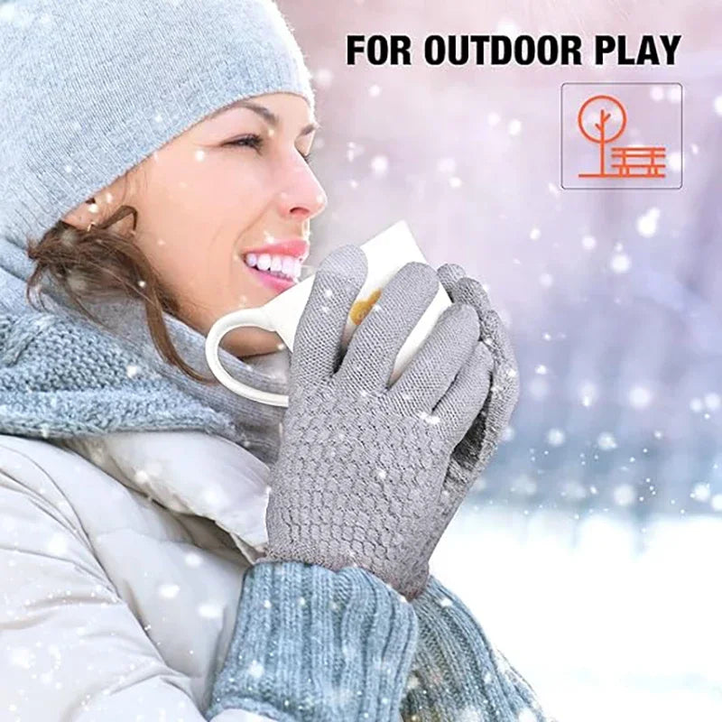 Guanti Invernali Foderati Unisex Compatibili Touch Screen Elastico Ispessito Caldi E Resistenti Al Freddo