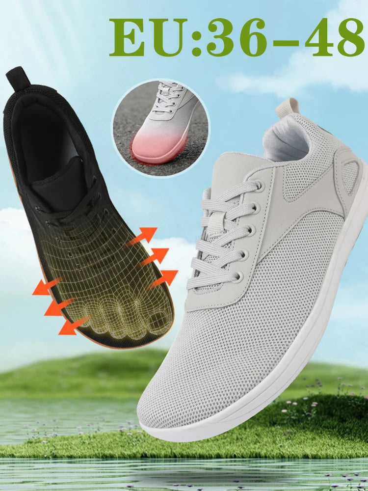 Scarpe Da Passeggio Traspiranti In Mesh Unisex A Punta Larga Per Uomo Comode Scarpe Sportive Per Esterni