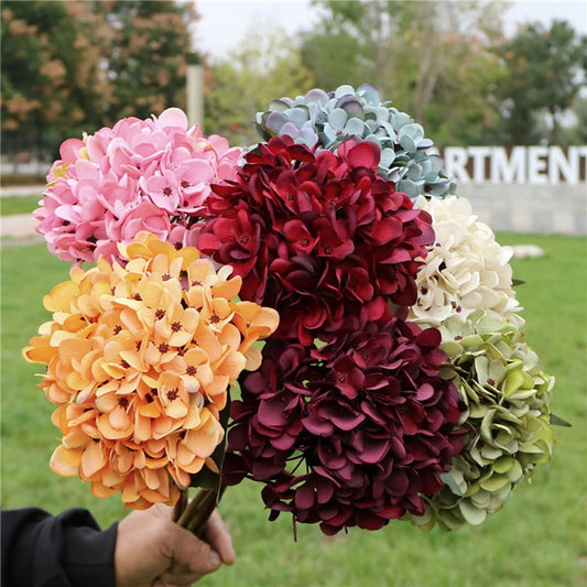 Ortensia Artificiale Fiori Decorazioni Nuziali Parete E Stanza Di Casa Fai Da Te Bouquet Da Sposa Sfondo Bonsai