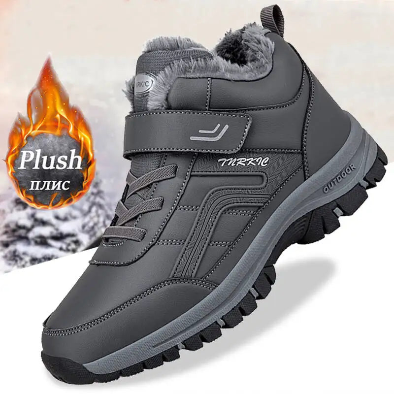 Stivali Invernali Da Uomo In Pelle PU Impermeabili Scarpe Casual Calde Alta Qualità Stivaletti Sneakers