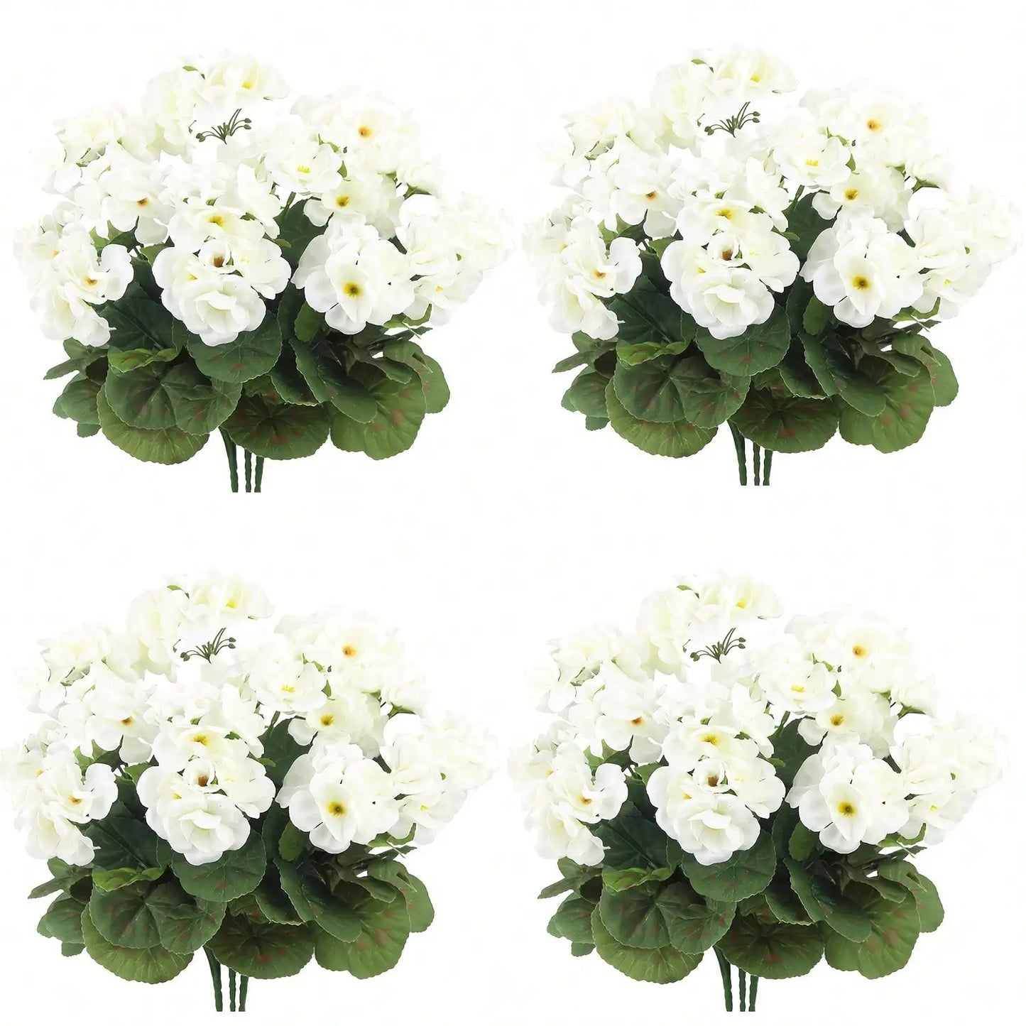 1 2 4 Pezzi Fiori Artificiali Realistici Con Fogliame Verde Per Esterni Portico Patio Finestra Fioriera Sospesa