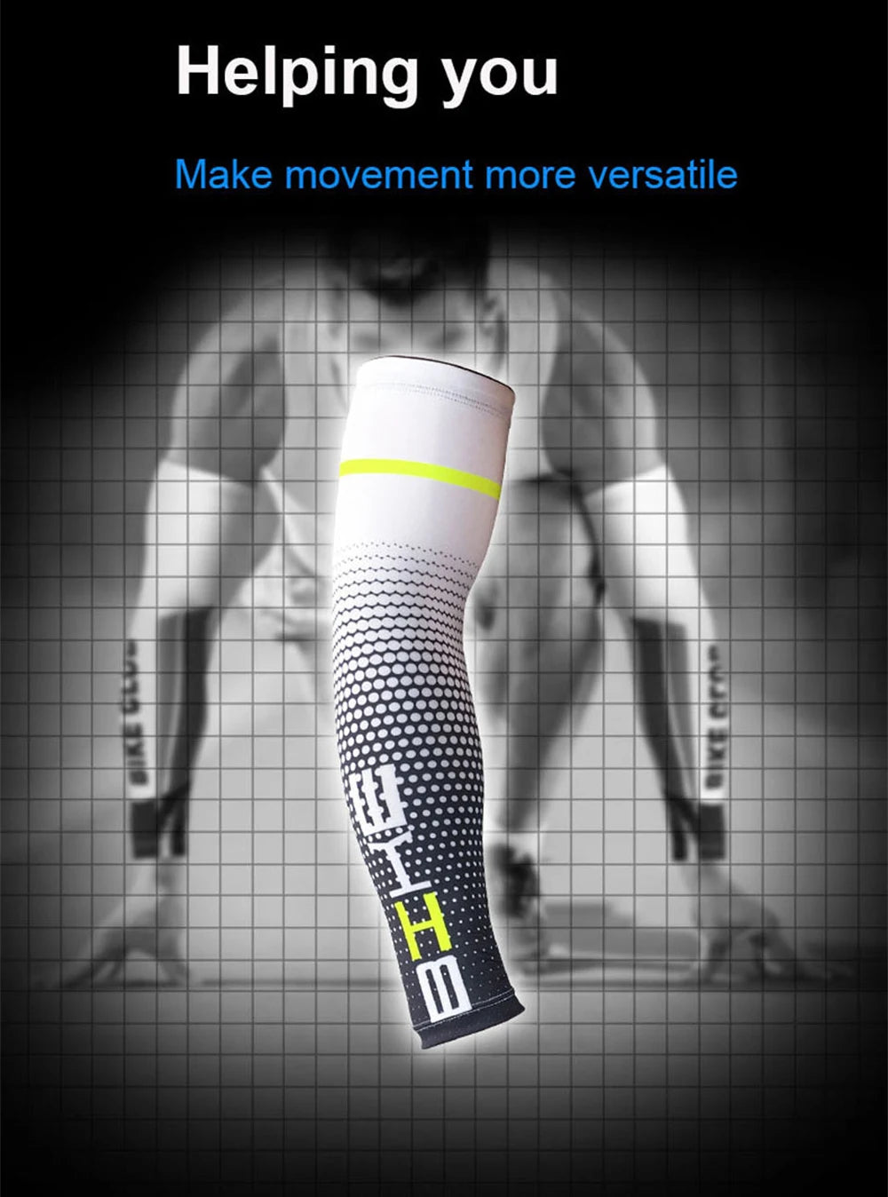 Maniche Braccia Ciclismo Unisex Rinfrescanti Protezione UV Solare Elastiche Per Corsa