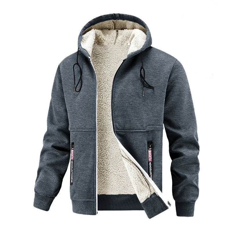 Felpa con Cappuccio per Animali in Pile Foderata Sherpa Spessa Giacca con Cerniera Pesante