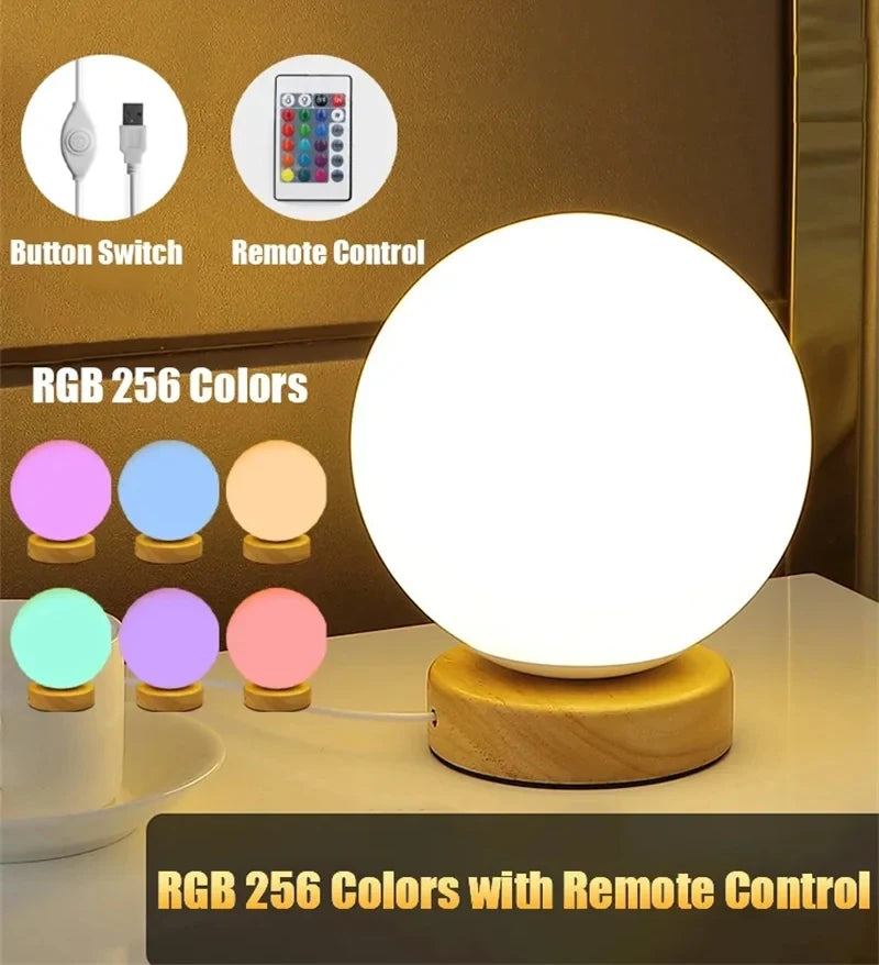 Lampada Da Notte LED Che Cambia Colore RGB Ricaricabile USB Per Comodino Tavolo Soggiorno Camera Da Letto Ufficio