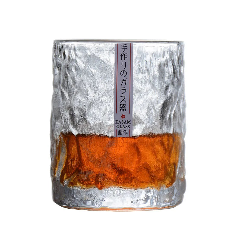 Bicchiere Whisky Vecchio Stile Con Base Pesante In Cristallo Design Giapponese Aderia