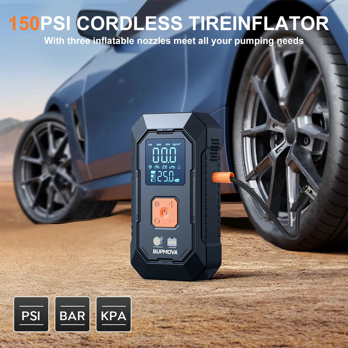 Avviatore Emergenza Auto 4 In 1 Power Bank 7000A 20000mAh 30000mAh Con Compressore 150 PSI Per Automobilisti Sicuri