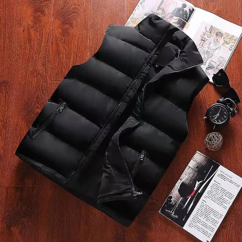 Gilet Da Uomo Impermeabile Senza Maniche Con Cerniera Colletto Alla Coreana Autunnale Abbigliamento Di Marca