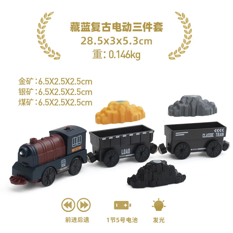 Set Trenini Elettrici Per Ferrovia In Legno Pista Del Treno Regalo Di Natale Per Bambini