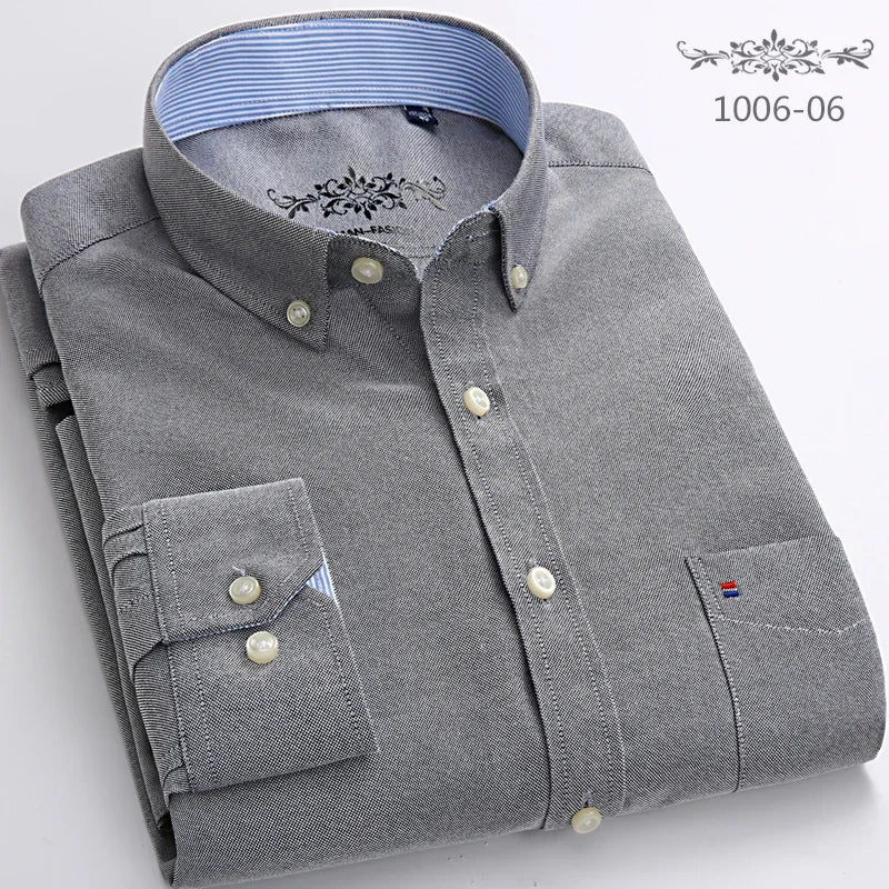 Novità Camicia Da Uomo Slim Fit Maniche Lunghe Formale Con Tasca Singola In Morbido Cotone Scozzese Per Ufficio