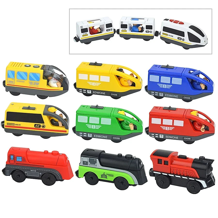 Locomotiva In Legno Magnetica Per Bambini Giocattolo Treno Con Pista Ferrovia Educativa