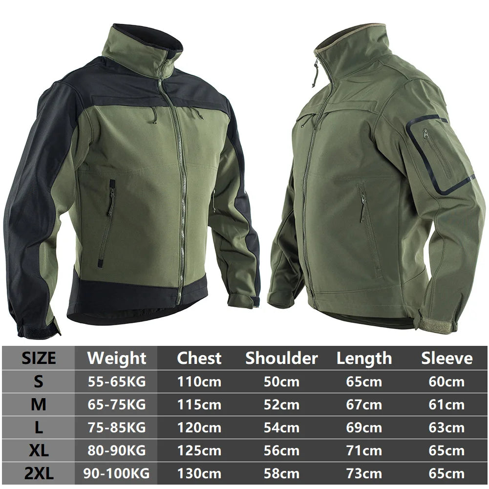 Giacca Tattica In Pile Mimetico Militare Da Uomo Softshell Impermeabile Per Safari Dell Esercito Invernale