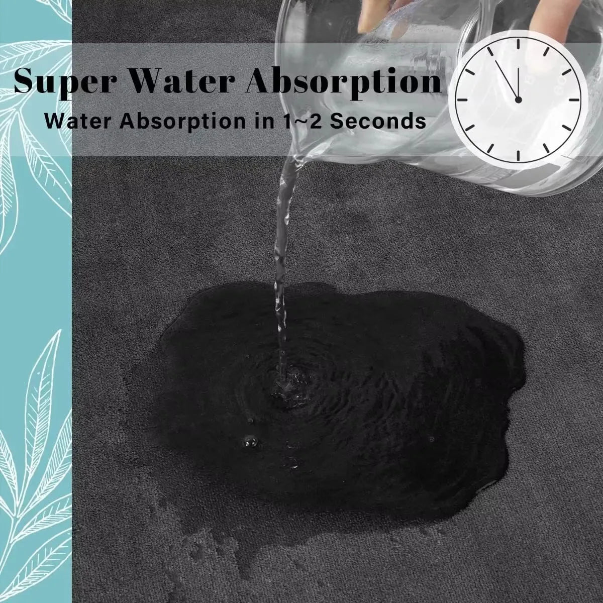 Tappetino Da Bagno Super Assorbente In Velluto Corallo Antiscivolo Ecologico Zerbino