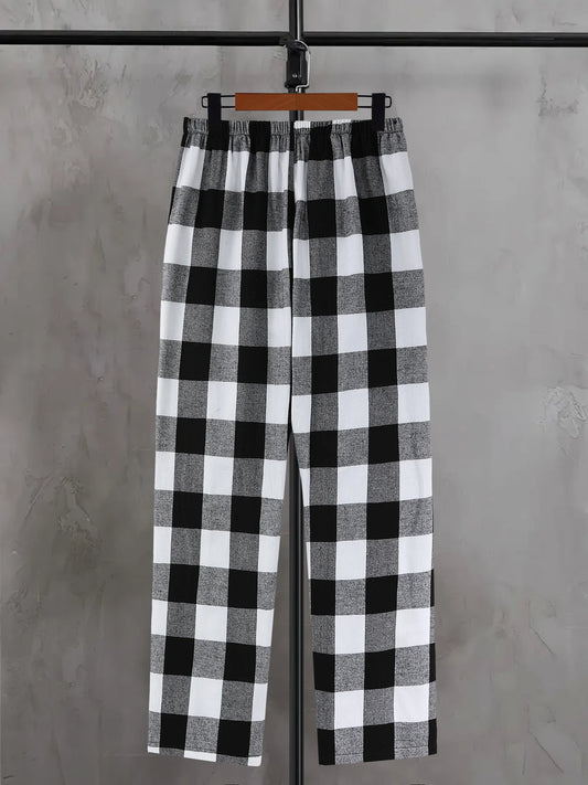 Pantaloni A Quadri Con Coulisse Unisex Primavera Estate Larghi E Casual A Gamba Larga