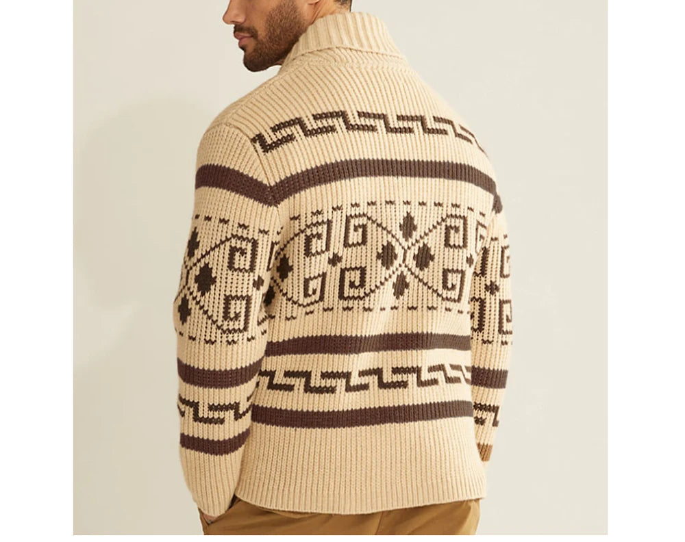 Cardigan Invernale Da Uomo In Maglia Lavorata Termico Caldo Abbigliamento Casual Moda Uomo YA2684