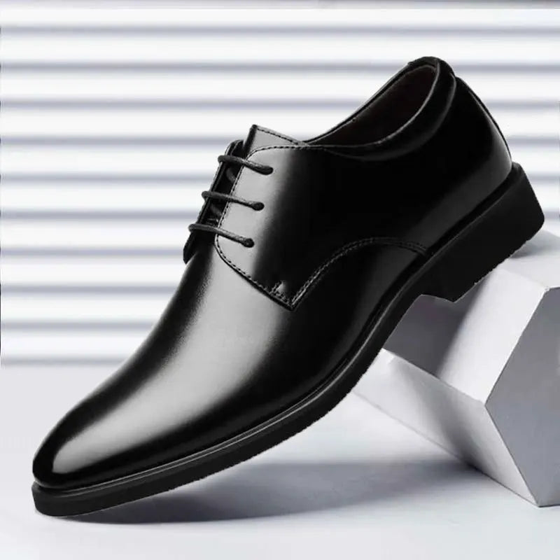 Scarpe Da Uomo In Pelle Traspiranti Nero Con Fondo Morbido Ideali Per Primavera E Autunno Scarpe Casual Da Lavoro