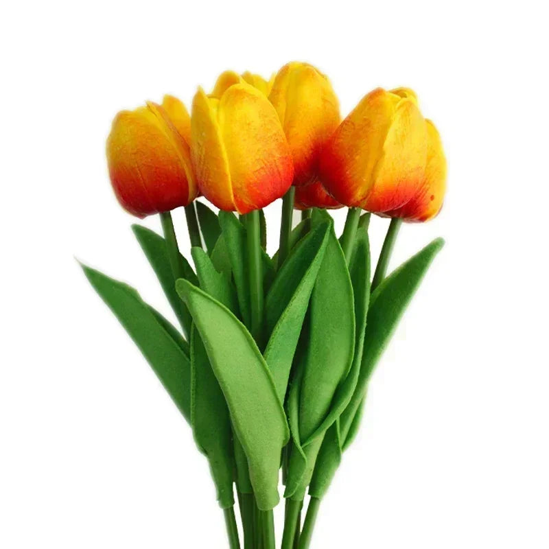 10 pezzi di fiori artificiali di tulipano, bouquet al tocco reale, fiori finti, decorazione per forniture di nozze, decorazioni per la casa, fiori di San Valentino