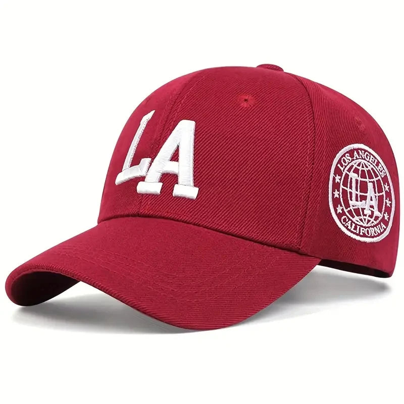 Berretto Baseball Unisex Con Ricamo Lettera LA Cappello Regolabile Per Esterni Protezione Solare Primavera Autunno