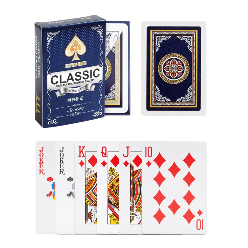 Nuove Carte Da Gioco In Plastica Stretta Impermeabili Da Tavolo Con Caratteri Grandi PVC Satinato Spessore Alto