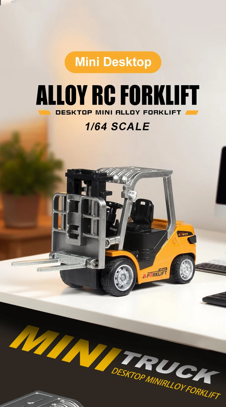 Teeggi 1 64 Mini RC Forklift Telecomandata Giocattolo Per Bambini Regalo Perfetto Con Controllo Remoto Preciso