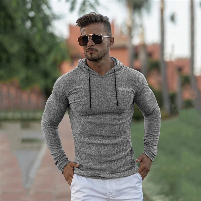 Maglia Uomo Con Cappuccio Sportiva Traspirante E Asciugatura Rapida Per Bodybuilding E Fitness Maniche Lunghe Autunno