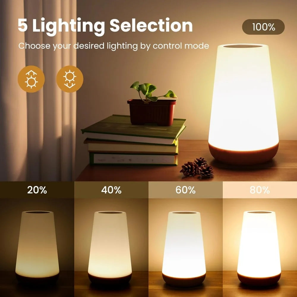 Lampada Tattile Dimmerabile Ricaricabile USB Da Comodino Da Tavolo Portatile Per Camera Da Letto 13 Colori RGB