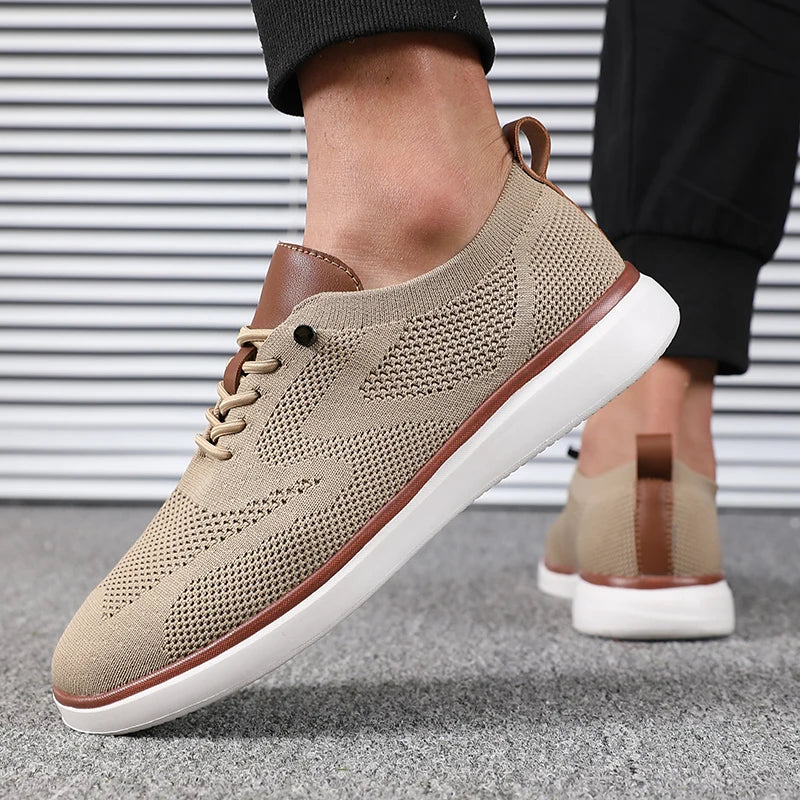Scarpe Leggere Da Uomo Lavorate A Maglia Comode Per Tutto Il Giorno Con Vestibilità Eccellente Per Trekking Quotidiano