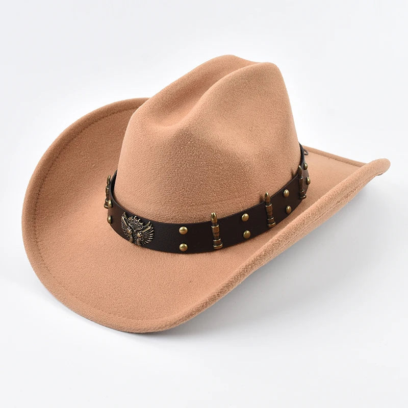 Cappello Western Cowboy Unisex Vintage Con Ampio Bordo In Tessuto Cotone Poliestere Resistente E Polivalente