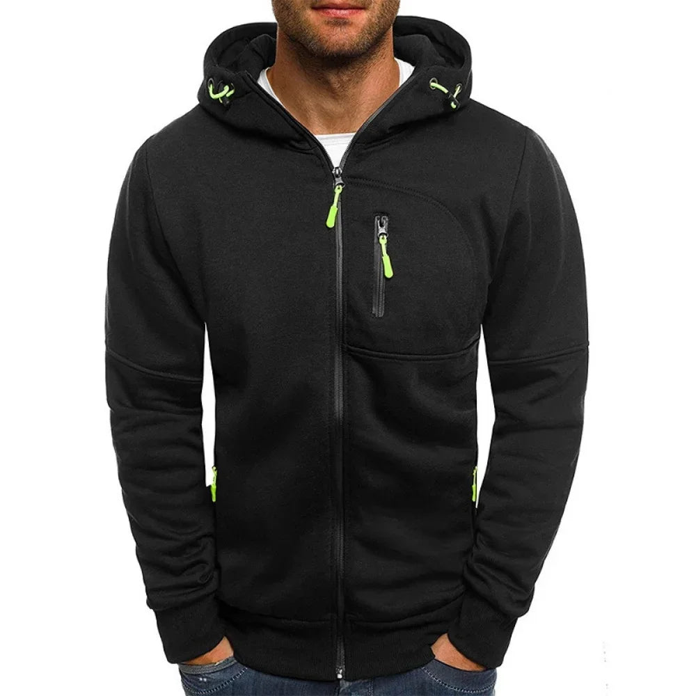 Felpa Con Cappuccio Da Uomo A Maniche Lunghe Con Cerniera Slim Fit Giacca Sportiva Casual Abbigliamento Uomo