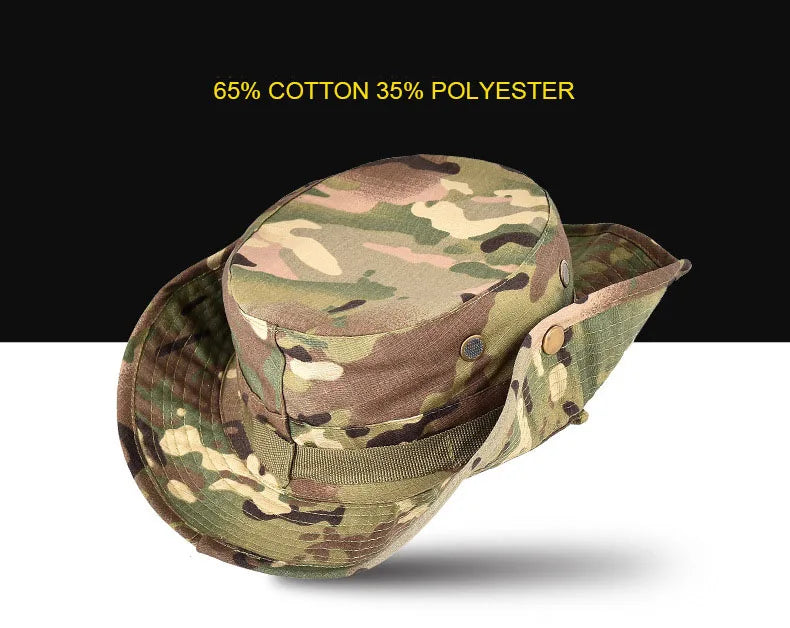 Cappello Boonie Da Pescatore Camouflage All Aperto Protezione Solare Per Esterni Caccia Escursionismo Arrampicata AF056